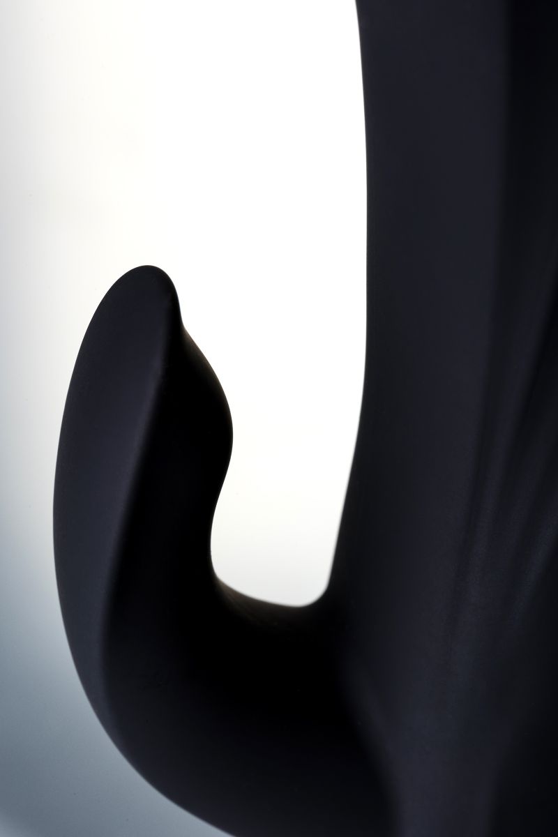 Чёрный вибратор WANAME Thunder с клиторальным отростком - 24,2 см. 14