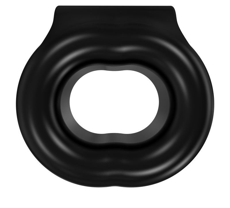 Чёрное эрекционное виброкольцо Stretch 4