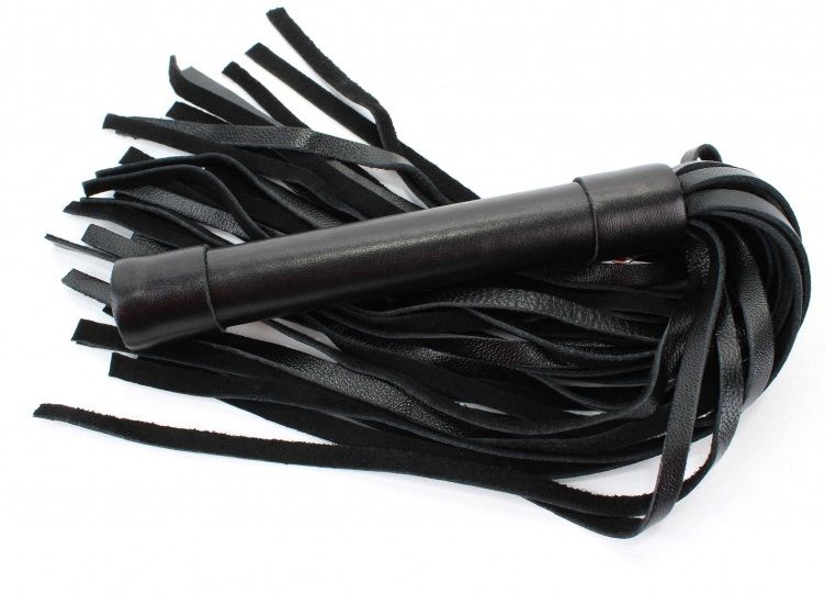 Чёрная плеть из нежной кожи - 45 см. 1