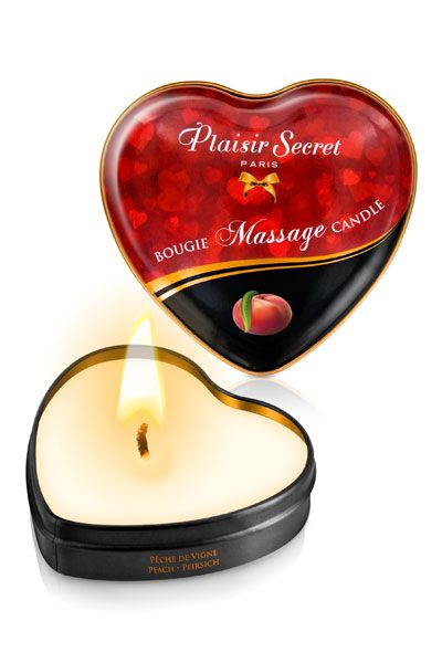 Массажная свеча с ароматом персика Bougie Massage Candle - 35 мл. 1