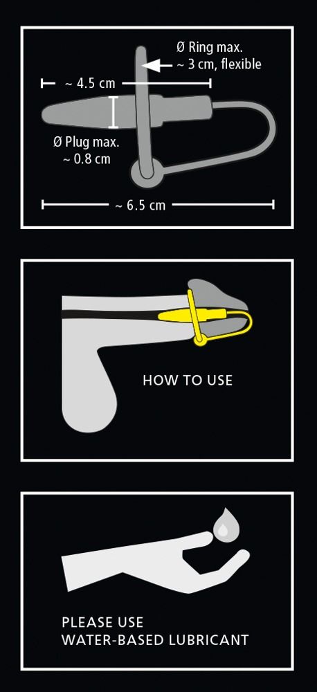 Уретральный плаг с силиконовым кольцом под головку Penis Plug 5