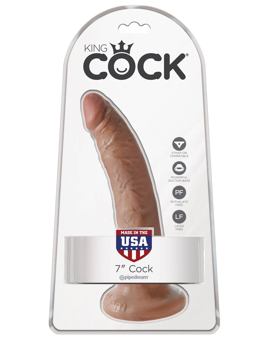 Фаллоимитатор-мулат с присоской 7" Cock - 17,8 см. 5