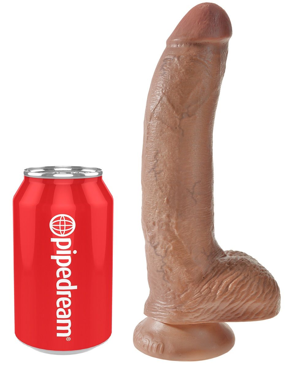 Фаллоимитатор-мулат 9" Cock with Balls - 22,9 см. 2