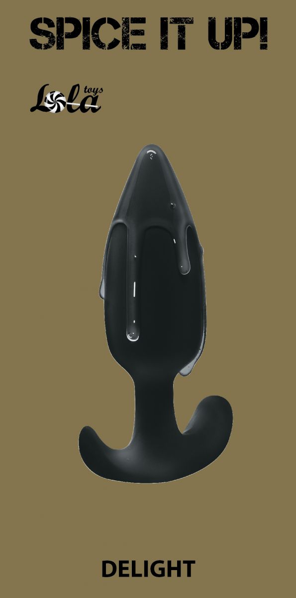 Чёрная анальная пробка Delight - 10,5 см. 2