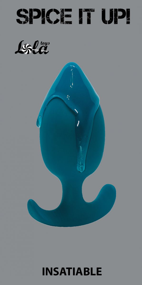 Бирюзовая анальная пробка Insatiable - 10,5 см. 3