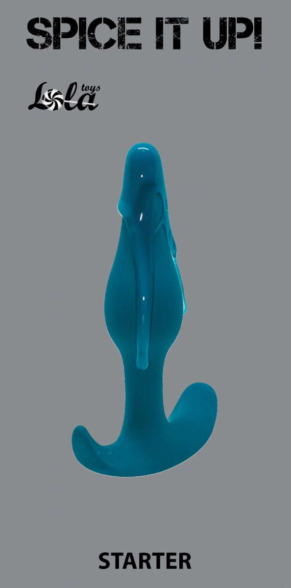 Бирюзовая анальная пробка Starter - 10,5 см. 3
