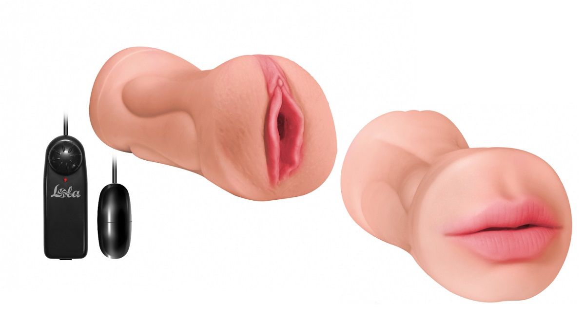 Двусторонний мастурбатор с вибропулей Satisfaction Babylicious 1