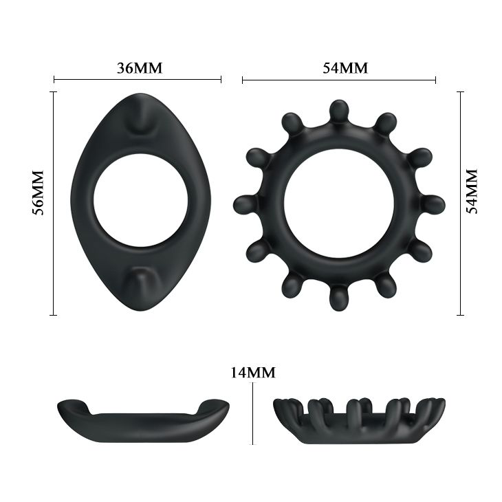 Набор из 2 фигурных эрекционных колец 4